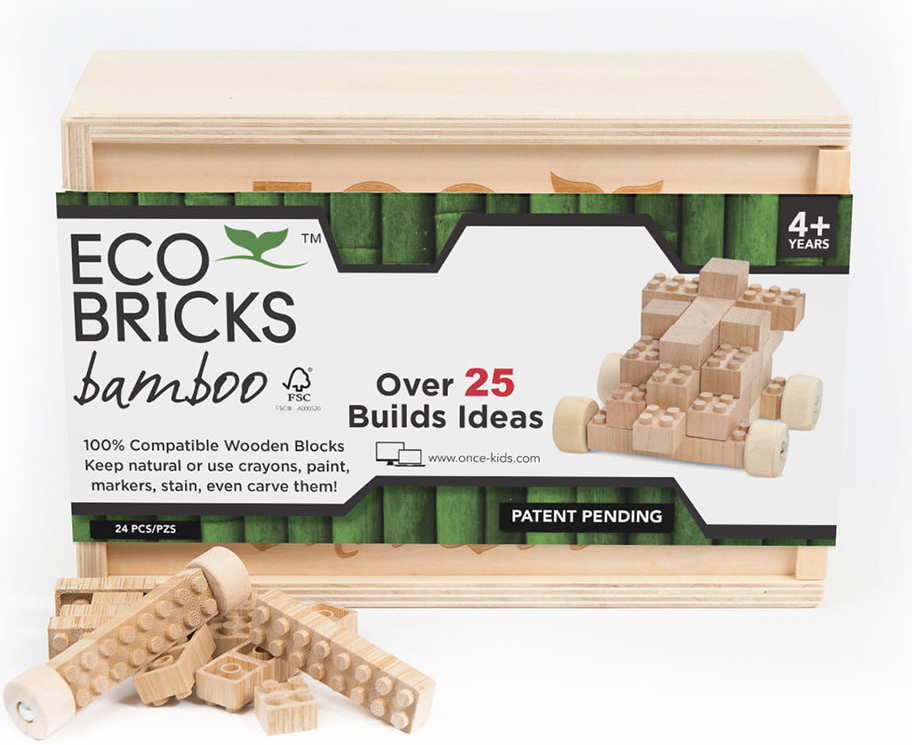 Once-kids Eco-bricks 24 kostek bambus