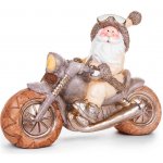 MagicHome Dekorace Vánoce Santa na motorce keramika 47x18,5x34 cm – Hledejceny.cz