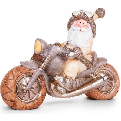 MagicHome Dekorace Vánoce Santa na motorce keramika 47x18,5x34 cm – Zbozi.Blesk.cz