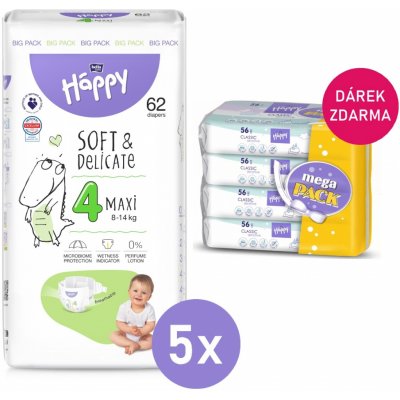 Bella Happy 5x 4 MAXI 8-14kg 62ks – Zboží Dáma