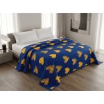 Textilomanie Přehoz na postel GOLBINO, tmavě modrý 170 x 210 cm – Zboží Mobilmania