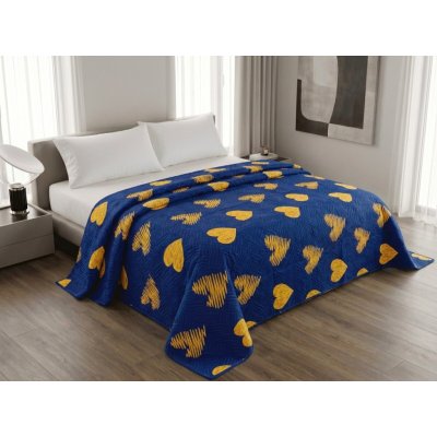 Textilomanie Přehoz na postel GOLBINO, tmavě modrý 170 x 210 cm – Zboží Mobilmania