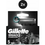 Gillette Mach3 Charcoal 2x5 ks – Zboží Mobilmania