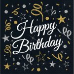 Godan papírové ubrousky Happy Birthday 33x33cm – Sleviste.cz