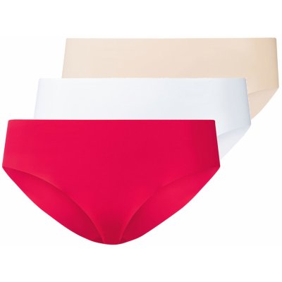 Esmara Dámské bezešvé kalhotky 3 kusy červená tělová bílá – Zboží Dáma
