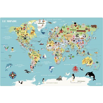 Vilac Magnetická mapa světa Ingela – Zboží Mobilmania