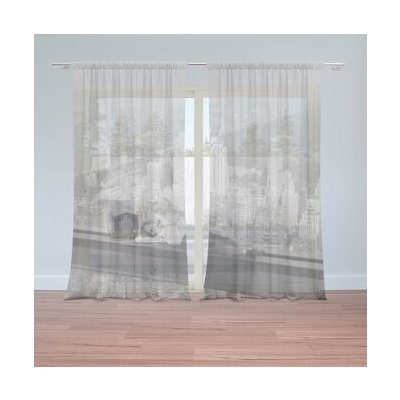 Sablio Záclony Zedník na traverze: 2ks 150x250cm – Hledejceny.cz