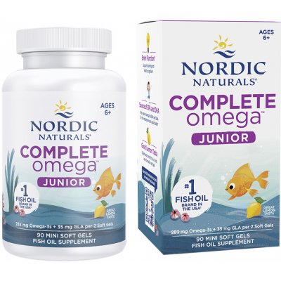 Nordic Naturals Complete Omega Junior, Kompletní Omega pro děti, 283 mg, Citrón, 180 softgelových kapslí – Hledejceny.cz