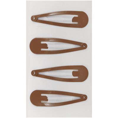 Jednobarevné kovové sponky 4 ks hnědá – Zboží Dáma