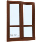 Kömmerling balkonové dveře 70 AD O+OS klapačka s příčkou levé ořech/bílá 150 x 220 cm jednostranná klika + madýlko + PVC rám – Hledejceny.cz