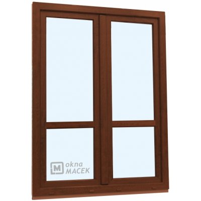 Kömmerling balkonové dveře 70 AD O+OS klapačka s příčkou levé ořech/bílá 150 x 220 cm jednostranná klika + madýlko + PVC rám – Hledejceny.cz