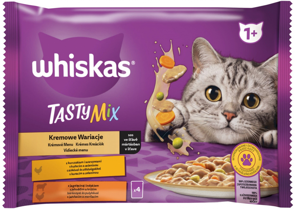 Whiskas Krmivo v krémové omáčce 4 x 85 g