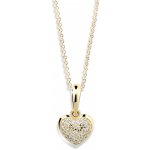 Cutie Jewellery Zlatý přívěsek ve tvaru srdce se zirkony Z6295 2383 40 10 X 1 – Zboží Mobilmania
