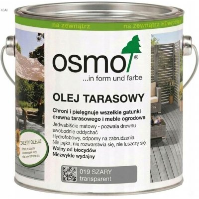 Osmo 019 Terasový olej 2,5 l Šedý – Zboží Mobilmania