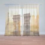 Sablio Záclony Paříž Vítězný oblouk: 2ks 150x250cm – Hledejceny.cz