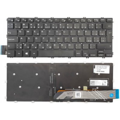 tlačítko klávesnice Dell Inspiron 14 5481 5482 5491 P93G černá CZ/SK podsvit – Zboží Živě