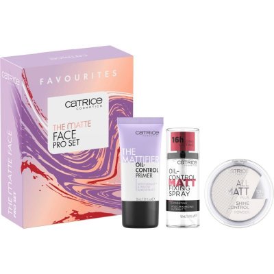 Catrice The Matte Face Pro Set podkladová báze pro matný vzhled pleti 30 ml + matující fixační sprej na make-up 50 ml + matující pudr 10 g – Zbozi.Blesk.cz