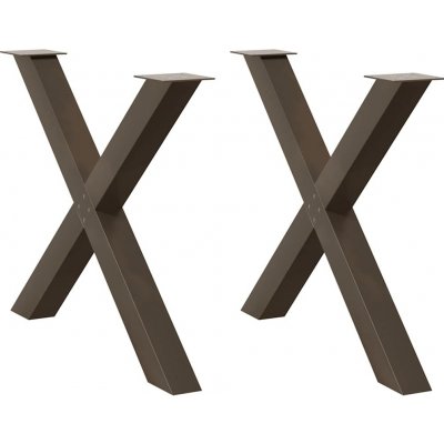 Omaxi 316479 Nohy k jídelnímu stolu ve tvaru X 2 ks přírodní ocel 90 x 72-73 cm ocel – Zboží Dáma