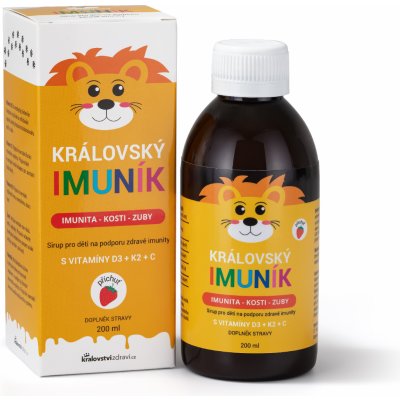 Královský Imuník dětský sirup pro zdravou imunitu + Vitamín D3 + K2 + C 200ml