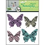 Anděl 10153 samolepící dekorace 3D motýli s ornamenty 30x22x1cm 4ks – Hledejceny.cz