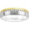 Prsteny SILVEGO Snubní stříbrný prsten Glowie pozlacený žlutým zlatem s Brilliance Zirconia SHG1089RWGP