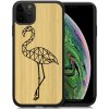 Pouzdro a kryt na mobilní telefon Apple PROTEMIO 28274 BAMBOO Dřevěný kryt Apple iPhone 11 Pro FLAMINGO (084)