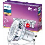 Philips LED žárovka bodová, 4,6W, GU10, teplá bílá, 6ks – Sleviste.cz