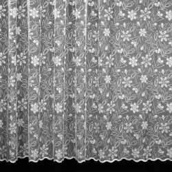 Buona Ventura žakárová záclona 107099/001 květinový vzor, bílá, výška 150cm (v metráži)