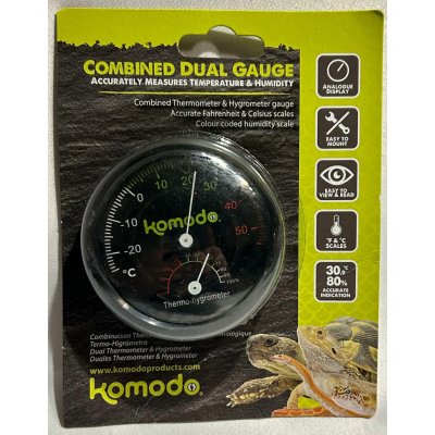 Komodo Teploměr a vlhkoměr kombinovaný analogový 7,5x7,5 cm – Sleviste.cz