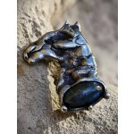 Katyba brož Autorský cínovaný Dendritický opál 00400 – Hledejceny.cz