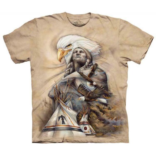 Pánské tričko Pánské batikované triko The Mountain Eternal Spirit béžové