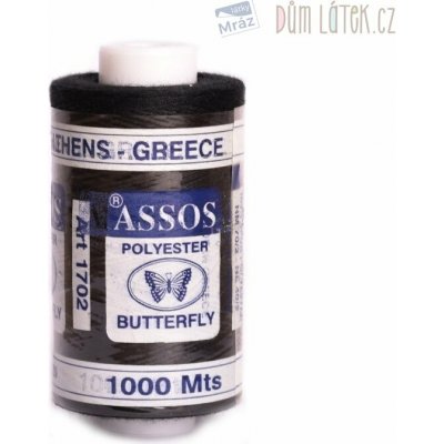 Polyesterová nit černá 1000 m – Zboží Dáma