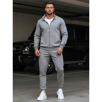 Jednoduchá pánská tepláková souprava antracitová – Zboží Dáma