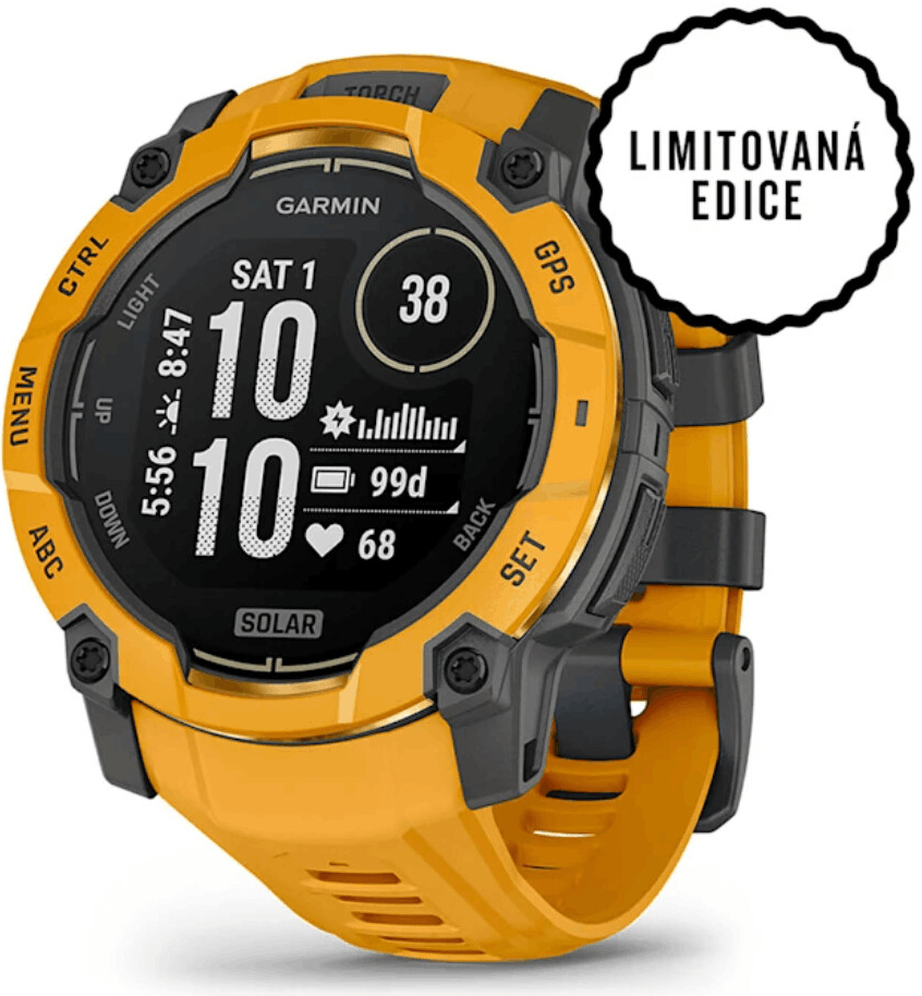 Garmin Instinct 3 50mm Solar Sunburst / Sunburst/Grey Band 010-02935-02