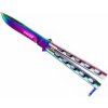 Nůž pro bojové sporty Chladné zbraně Kandar Rainbow motýlek