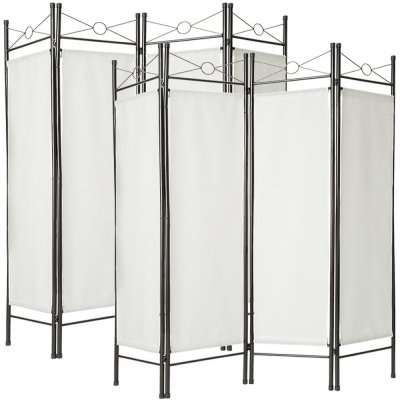 Casaria Lucca 100610 Paraván krémový 180 x 163 cm – Zboží Dáma