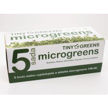 TINY GREENS Microgreens pěstební sada sada 5 kelímků
