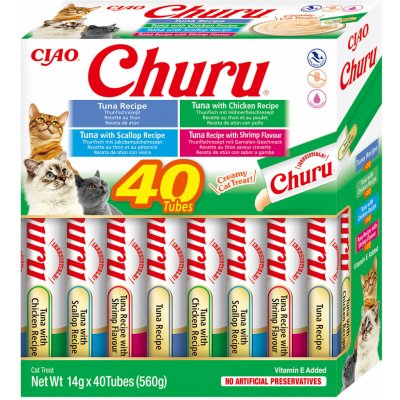 Churu Cat BOX Tuna Seafood Variety 40 x 14 g – Zboží Mobilmania