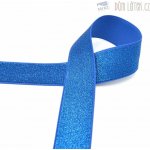 Pruženka s lurexem šíře 40 mm, modrá – Zboží Mobilmania