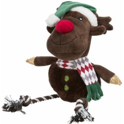 Xmas REINDEER sob se zvukem plyš bavlna 49 cm