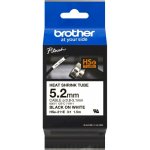Brother HSE-211E, bužírka bílá / černá 5,2 mm – Hledejceny.cz