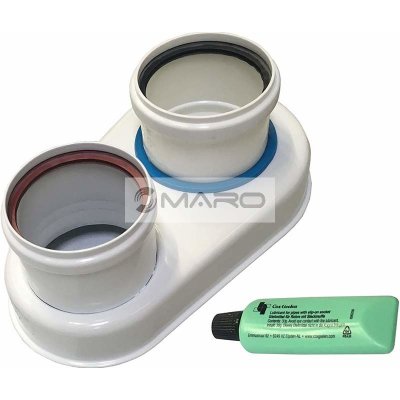 Brilon Serio adaptér kotlový biaxiální 2 x 80 mm 100/60 mm 52105010 – Zboží Dáma