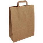 Taška papírová 32 x 14 x 42 cm, ploché ucho, hnědá – Zboží Dáma