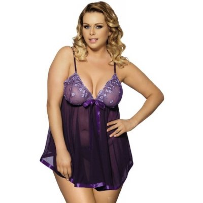 Sexy Elephant Sexy Rhinestone Red Lace Plus Size See-through Nightdress – Sleviste.cz