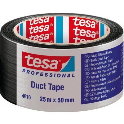 tesa Duct tape textilní lepící páska 50 mm x 50 m černá – Zboží Mobilmania