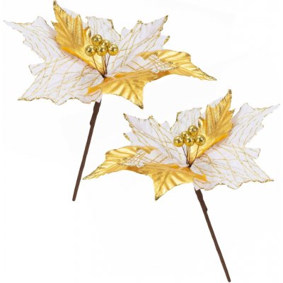 Springos CA0801 VÁNOČNÍ OZDOBI POINSETTIA 24X20 CM – Hledejceny.cz