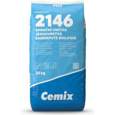 LB Cemix Cemix Sanační omítka jednovrstvá 25kg – Sleviste.cz