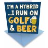 Golfové příslušenství a doplňky Karta Ball Marker Golf and Beer