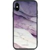 Pouzdro a kryt na mobilní telefon Apple Pouzdro Mobiwear Glossy Apple iPhone XS - G028G - Bílý a fialový mramor