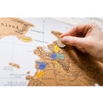 Stírací mapa světa deluxe bílá 88 x 52 cm – Zboží Dáma